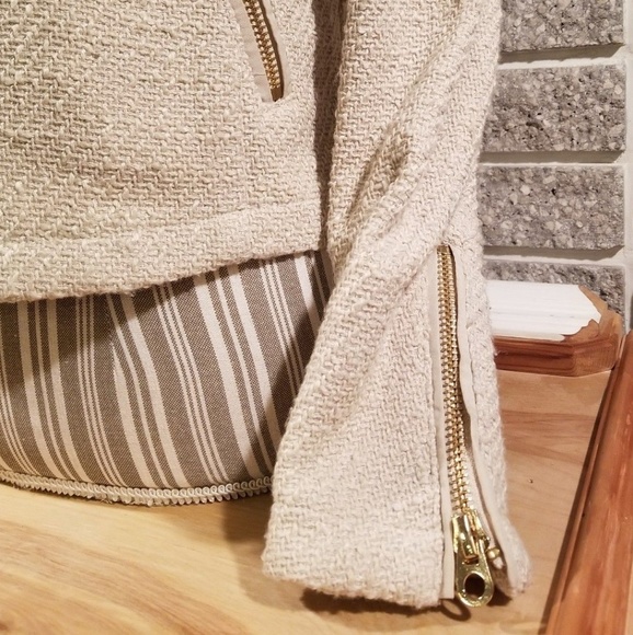 S/P Off White & Gold Tweed Cropped Blaxer - Picture 2 of 5